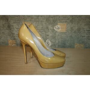 Jimmy Choo Mustard Yellow Patent Leather Pumps 37.5 / 7